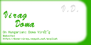 virag doma business card